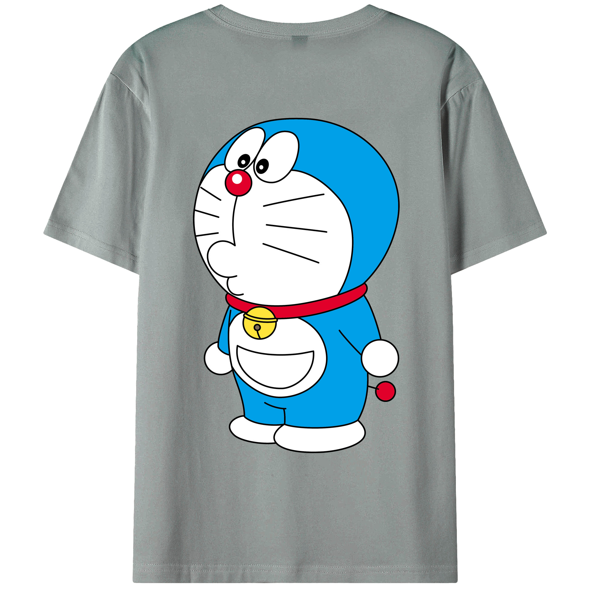 （画像用） ドラえもん Doraemon 綿100％ メンズ半袖Tシャツ（バックプリント） 通気性